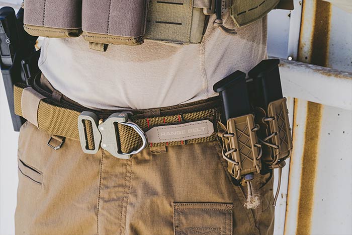 Men wearing Tactica Pants with Tactical Range Belt