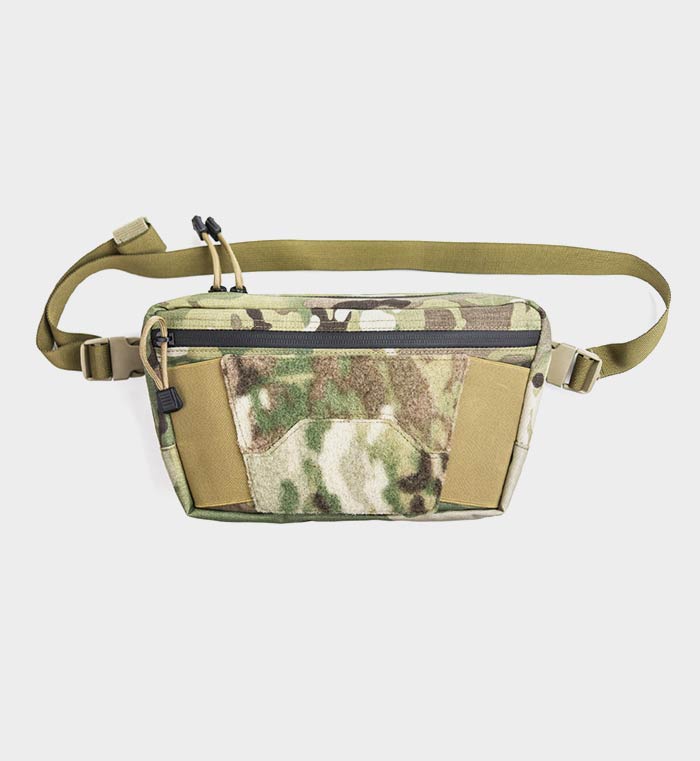 Waist bag / fanny pack with ballistic insert and Molle