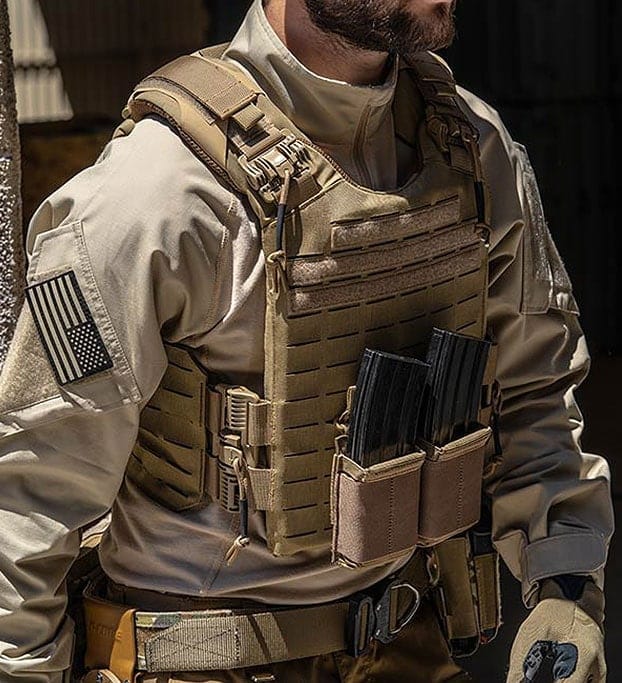 Quadrelease Tactical Plate Carrier Tan