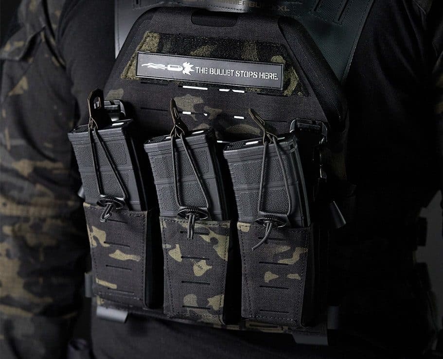 Formoza Tactical Plate Carrier in Black Multicam with Magazines