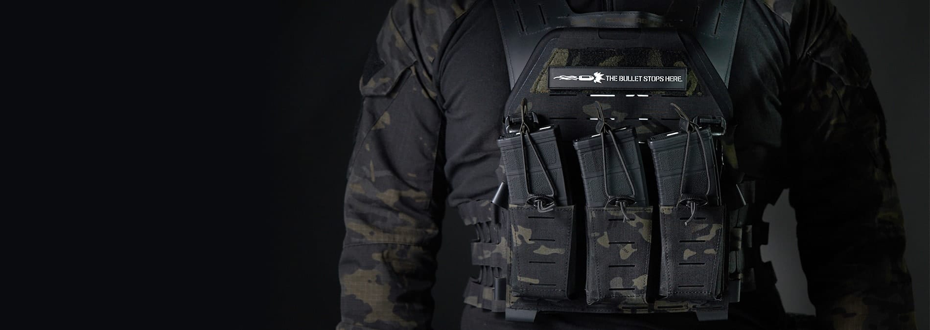 Forzmoa Tactical Plate Carrier in Black Multicam