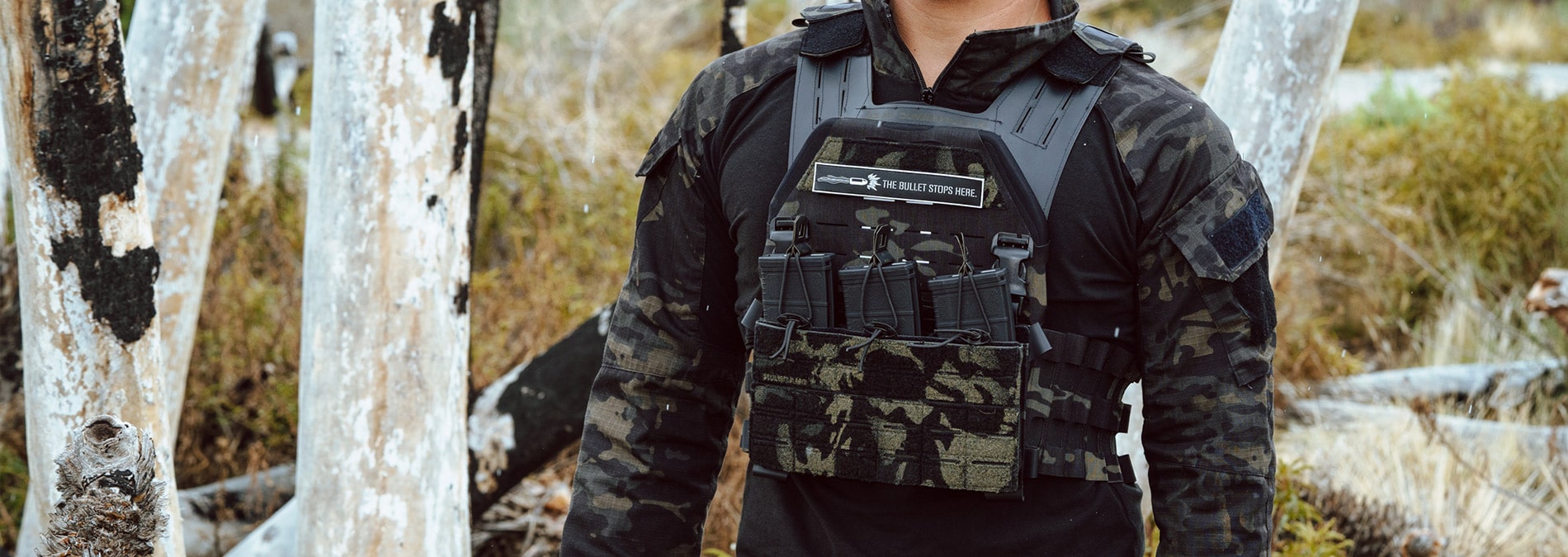 Forzmoa Tactical Plate Carrier in Black Multicam