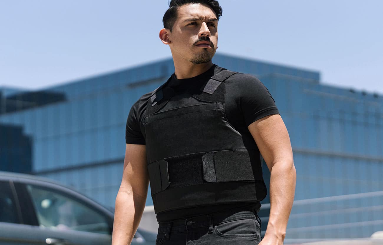 Officer Wearing Concealable Bulletproof Vest Level IIIA