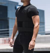 Security Guard wearing Enhancer Concealable Bulletproof Vest Level IIIA Standard