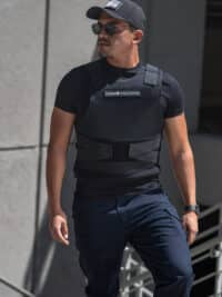 Security Guard wearing Spectre Bulletproof Vest