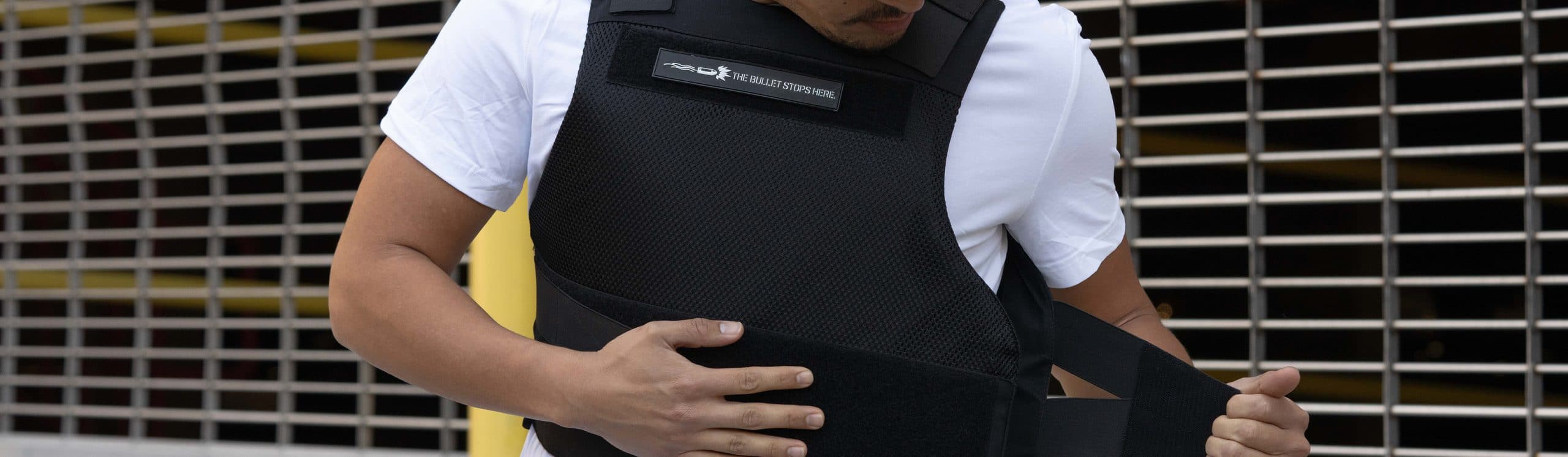 Man wearing concealable Bulletproof Vest