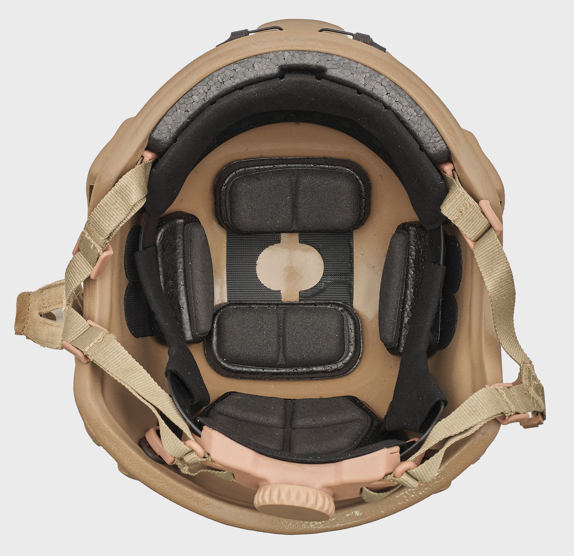 High Cut Ballistic Helmet High-Cut Coyote Brown with Helmet