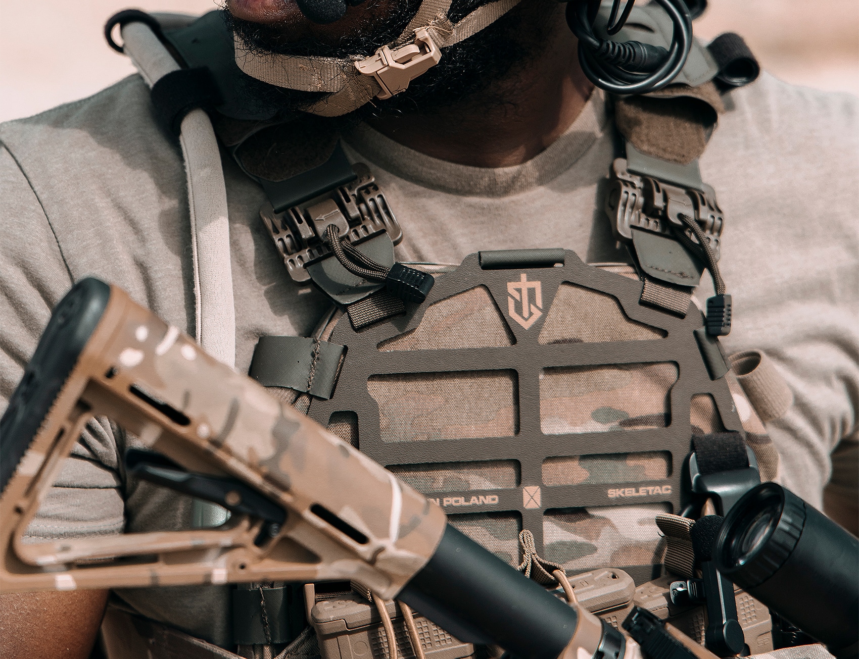 Lightweight Modular Skeletac Plate Carrier