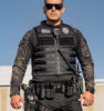 Police Officer wearing black Patrol Bulletproof Vest Level 3A