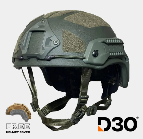 Ballistic Helmet Gen2 Green with Free Helmet Cover