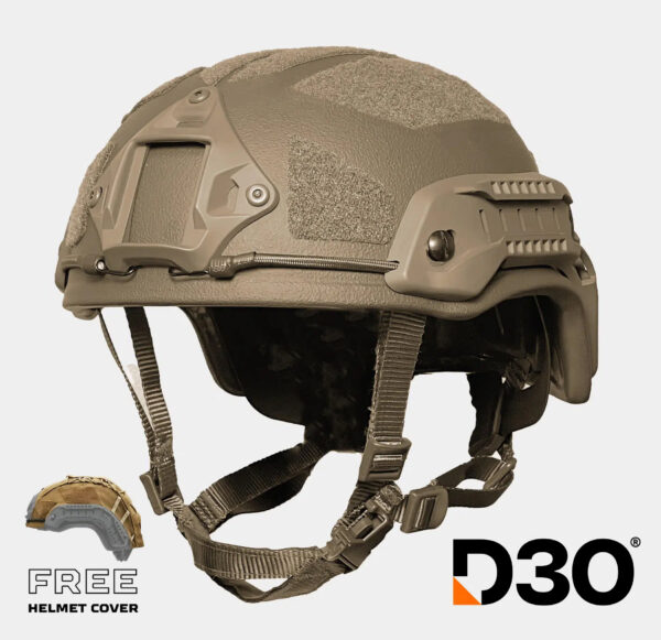 Ballistic Helmet Gen 2 Coyote Brown with Helmet Cover