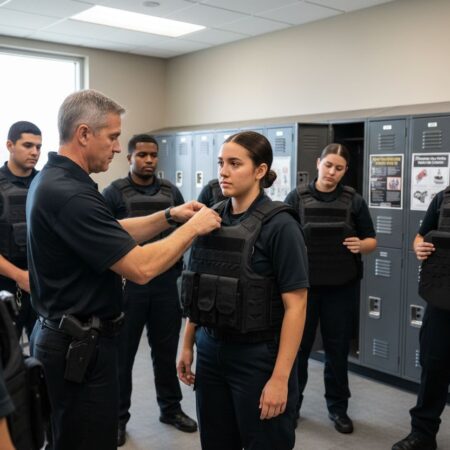 correctional armor, body armor fitting, officer training