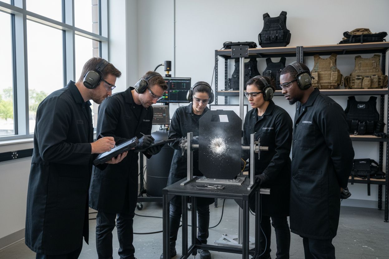 body armor V-50 testing laboratory