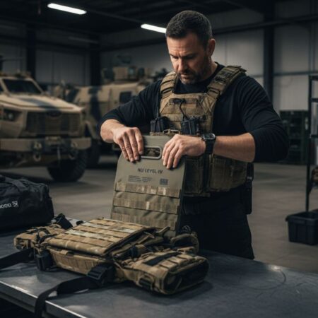 ceramic armor plate deployment