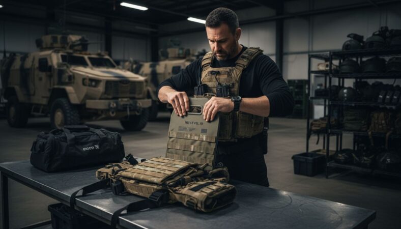 ceramic armor plate deployment